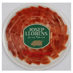 JAMÓN DE CEBO DE CAMPO IBÉRICO 50% RAZA IBÉRICA LONCH CORTADO A CUCHILLO JOSEP LLORENS 75 GR C/P