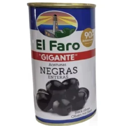 ACEITUNAS NEGRAS GIGANTE CON HUESO EL FARO350 GR