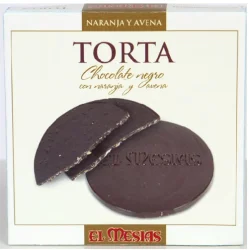 TORTA NEGRA CON TROZOS DE NARANJA Y AVENA EL MESIAS 100 GR