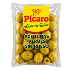 ACEITUNA VERDE CON HUESO "PILLOW BAG" EL PICARO 180 GR