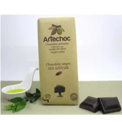 CHOCOLATE NEGRO ARTESANAL 70% CACAO, S/AZUCAR CON AOVE 105 GR