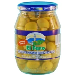 ACEITUNA MANZANILLA AROMATICAS DESHUESADA EL FARO 800 GR