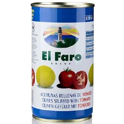 ACEITUNA MANZANILLA RELLENA CON TOMATE EL FARO 350 GR