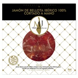 JAMÓN DE BELLOTA IBÉRICO 100% RAZA IBÉRICA LONCH CORTADO A CUCHILLO MJ 75 GR C/P