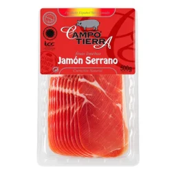JAMÓN SERRANO LONCHEADO CAMPO TIERRA 500 GR