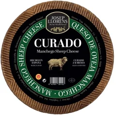 QUESO MANCHEGO  JOSEP LLORENS CURADO DE LECHE DE OVEJA 5-6 MESES 3,3 KG