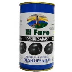 ACEITUNAS NEGRAS DESHUESADA EL FARO 350 GR