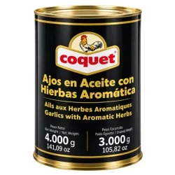 AJOS EN ACEITE CON HIERBAS COQUET LATA 5KG