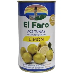 ACEITUNA MANZANILLA RELLENA CON LIMON EL FARO 350 GR