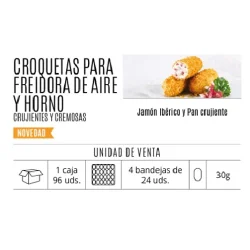 CROQUETAS FA JAMÓN IBERICO Y PAN CRUJIENTE FS 24 UN COCINA DE SENEN 720 GR