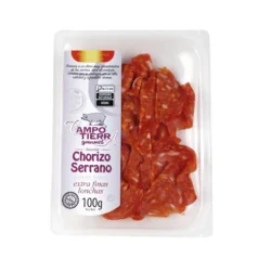CHORIZO SERRANO CULAR LONCHEADO CAMPO TIERRA  100 GR