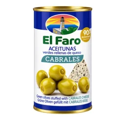 ACEITUNA MANZANILLA RELLENA CON QUESO EL FARO 350 GR