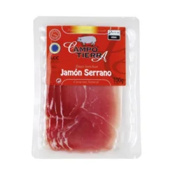 JAMÓN SERRANO LONCHEADO CAMPO TIERRA 100 GR