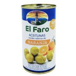 ACEITUNA MANZANILLA RELLENA CON NARANJA EL FARO 350 GR