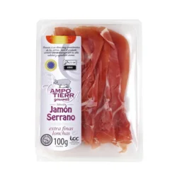 JAMÓN SERRANO RESERVA LONCHEADO CAMPO TIERRA  100 GR