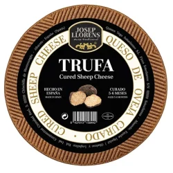 QUESO DE OVEJA  JOSEP LLORENS CURADO CON TRUFA NEGRA 5-6 MESES 3,4KG
