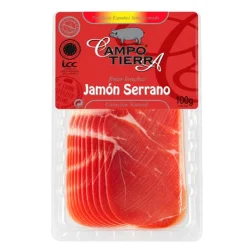 JAMÓN SERRANO LONCHEADO CAMPO TIERRA 100 GR