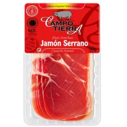 JAMÓN SERRANO LONCHEADO CAMPO TIERRA 50 GR