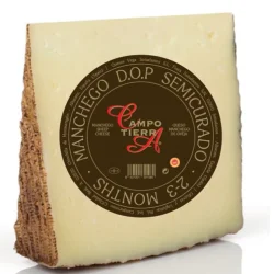 QUESO MANCHEGO CAMPO TIERRA SEMICURADO DE LECHE DE OVEJA 2-3 MESES CUÑA 150 GR