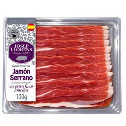 JAMÓN SERRANO GRAN RESERVA LONCHEADO JOSEP LLORENS  100 GR