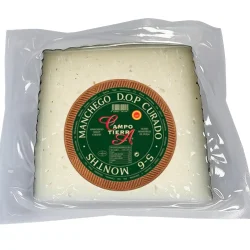 QUESO MANCHEGO CAMPO TIERRA CURADO DE LECHE DE OVEJA 5-6 MESES CUÑA 150 GR
