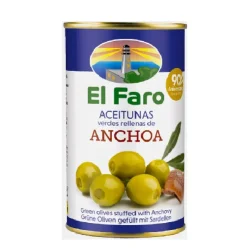 ACEITUNA MANZANILLA RELLENA CON ANCHOA EL FARO 1400 GR