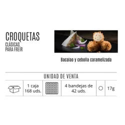 CROQUETAS CL BACALAO Y CEBOLLA CARAMELIZADA FS 42 UN COCINA DE SENEN 714 GR